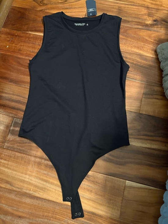 Tops - Abercrombie & Fitch Black Bodysuit Tank Sleeveless Soft A&F NWT Large (0539)